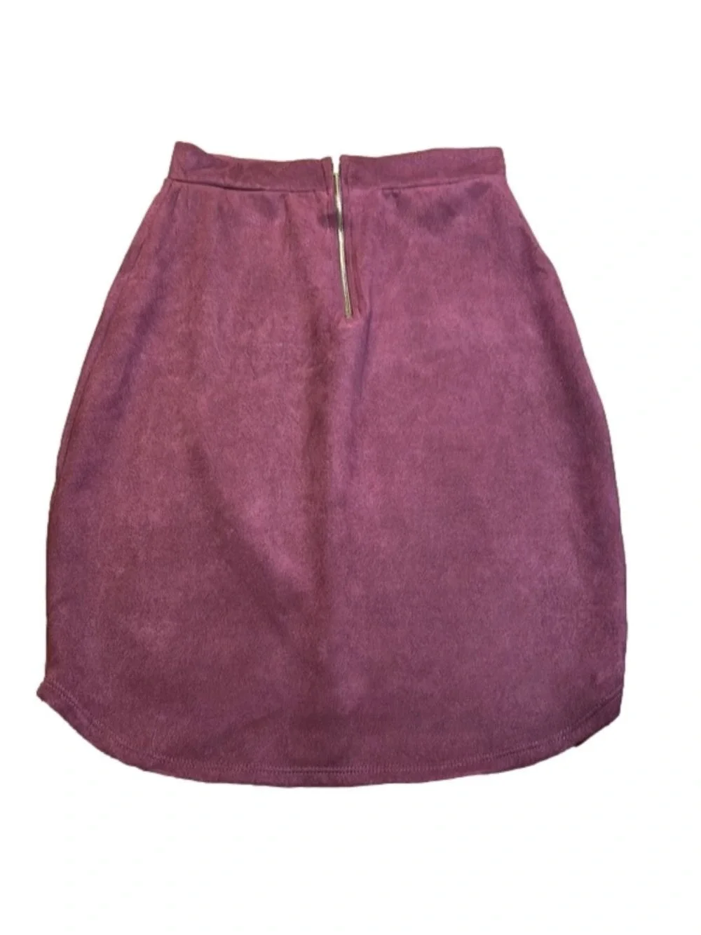 CHARLOTTE RUSSE Wine Colored Faux Suede Skirt Size M